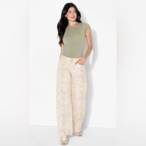 Wild Fable Beige Snake Print baggy jeans